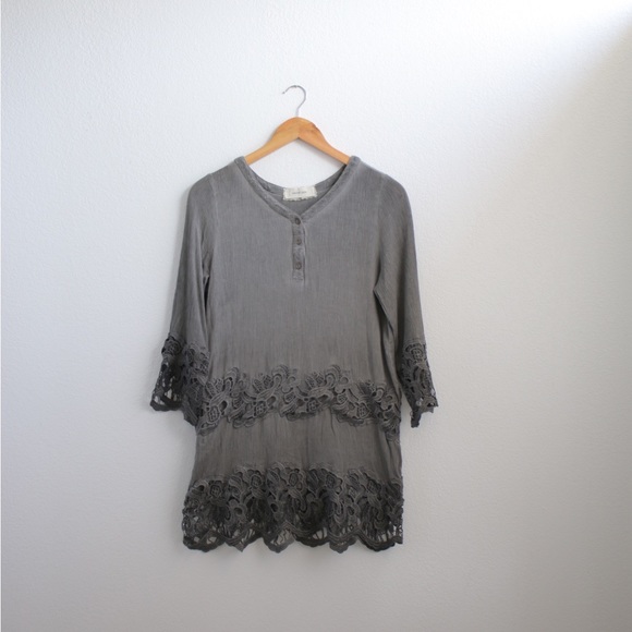 Sweet Jane Mini Gray Dress Sz: S - Picture 2 of 6